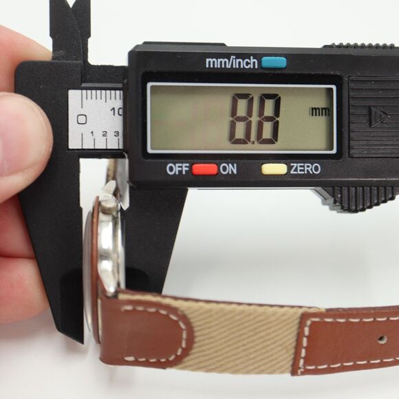 Le Club Lagerfeld Tan Brown Watch 33mm Quartz Leather Strap with New Battery - Picture 3 of 16